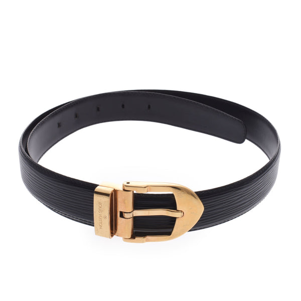 Louis Vuitton Louis Vuitton Episantur 110cm Black Gold Bracket Men's Epireser Belt B Rank Used Silgrin