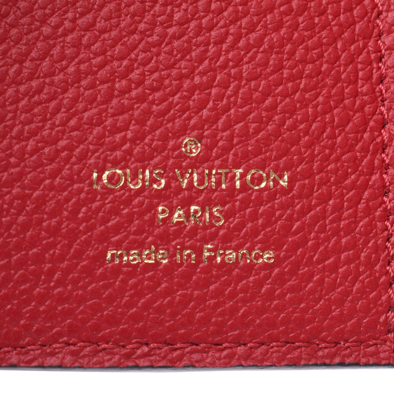 LOUIS VUITTON ルイヴィトン モノグラム アンプラント ポルトフォイユ ゾエ スカーレット（赤） M58879 ユニセックス レザー 三つ折り財布 新同 中古 銀蔵