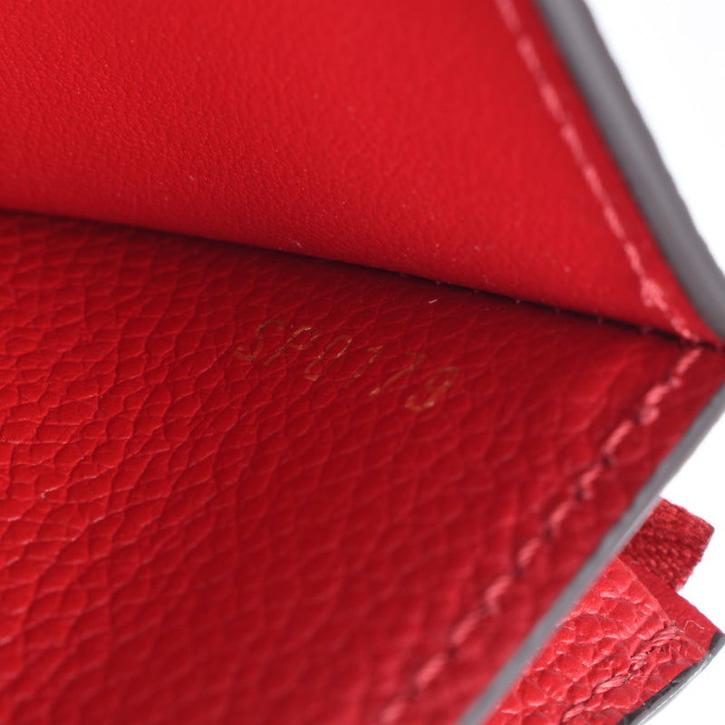 Louis Vuitton Louis Vuitton Monogram Amplit Portfoille Zoe Scarlet (Red) M58879 Unisex Leather Three Folded Wallet New Sanko Silver