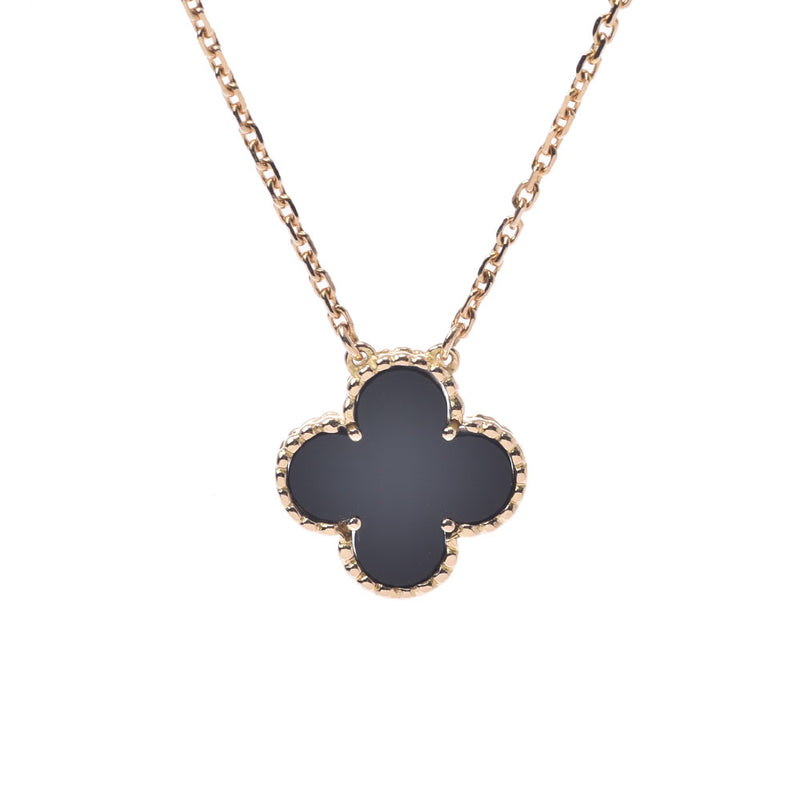 Louis Vuitton & Arpel Vintage Alhambra ladies k18yg / Onyx Necklace