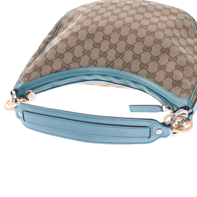 GUCCI Gucci One-Shoulder Bag Beige / Lighty Blue System 232962 Ladies GG Canvas Shoulder Bag AB Rank Used Silgrin