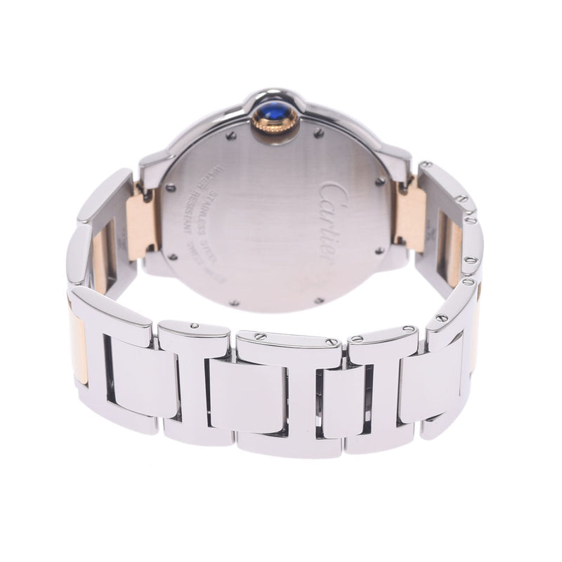 Cartier Cartier Baron Blue MM Boys SS / YG Wrist Watch Quartz Silver Document A-Rank Used Silver