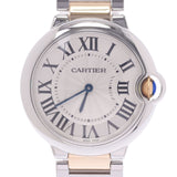 Cartier Cartier Baron Blue MM Boys SS / YG Wrist Watch Quartz Silver Document A-Rank Used Silver