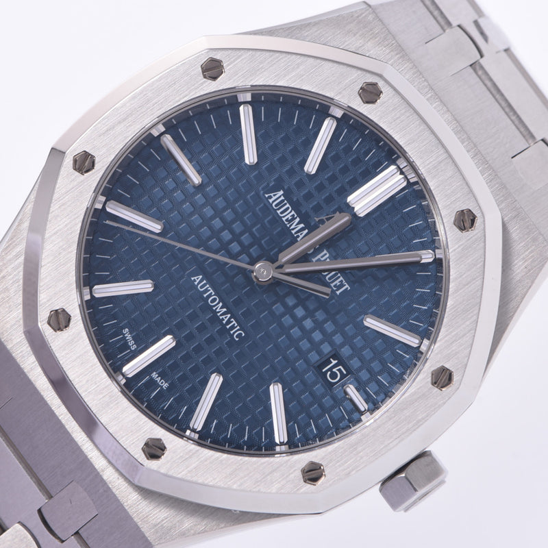 Audemars Piguet Audemar Pige Royal Oak Back Ske Boutique Limited 15400st. Oo. 1220st.03 Men's SS Watch Automatic Wound Blue Diagram A-Rank Used Sinkjo