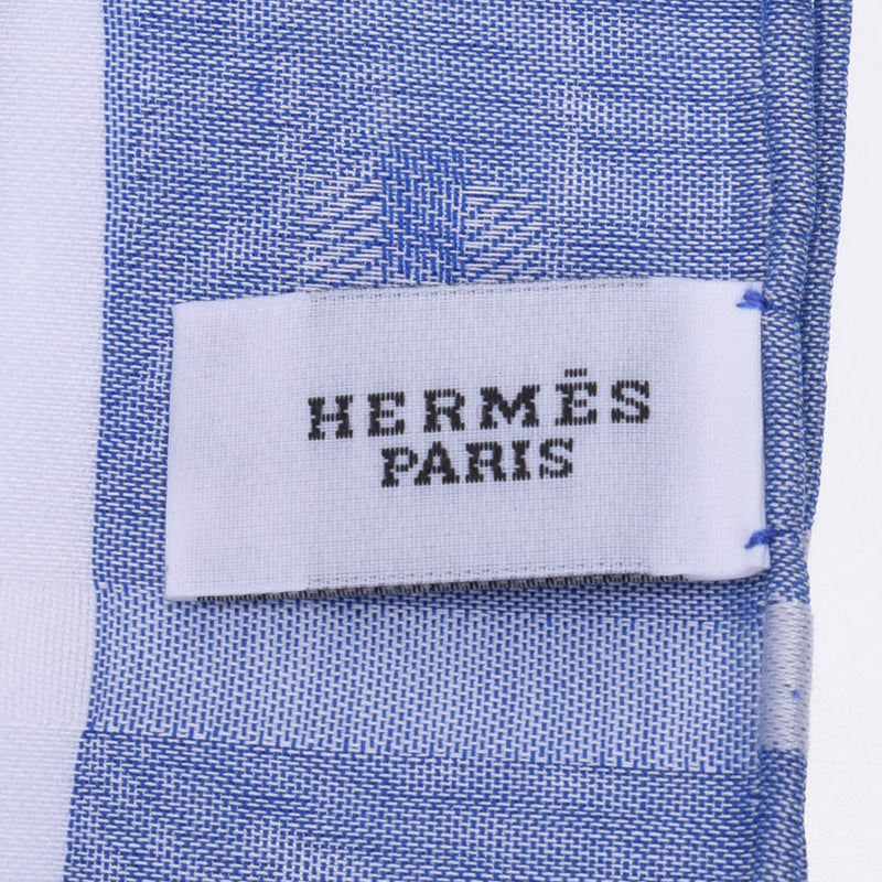 HERMES エルメス ハンカチ 2枚セット H柄 マジェンダ/水色 ユニセックス コットン100% ブランド小物 未使用 銀蔵