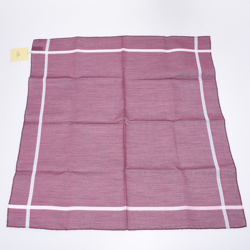 HERMES Hermes Handkerchief 2 Pieces Set H Pattern Majenda / Light Blue Unisex Cotton 100% Brand Accessories Unused Ginzo