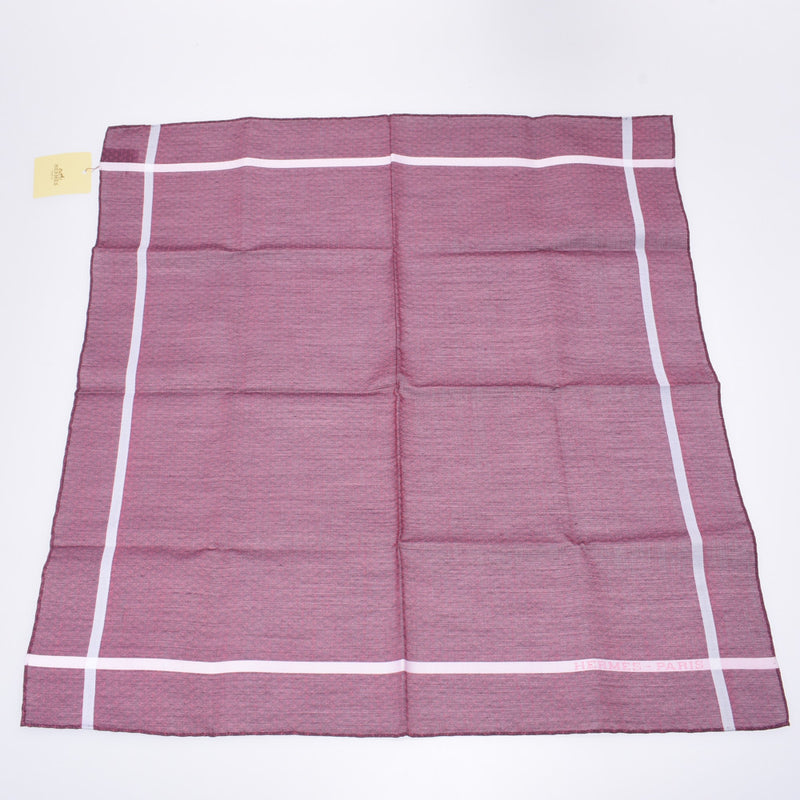 HERMES Hermes Hankerchief 2套H弦,Magenda / Water Color,Unisex Cotton 100%品牌仓库,未使用的银器