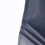 路易威登Louis Vuitton Taiga Porte Foyle Broza Blue Marine M30502男式皮革长钱包B等级二手货银子收纳