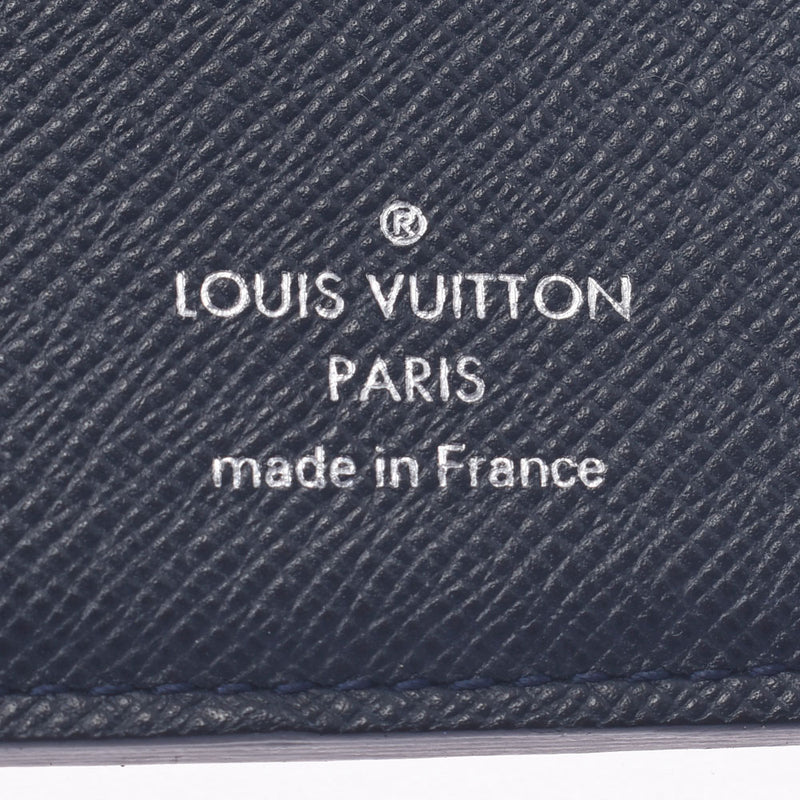 Louis Vuitton Louis Vuitton Taiga Portfoille Braze Blue Marine M30502 Men's Leather Long Wallet B Rank Used Sinkjo