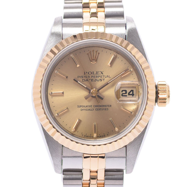 ROLEX Rolex Datejust 69173 Women's YG/SS Watch Automatic Winding Champagne Dial A Rank Used Ginzo