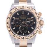 [Cash] ROLEX Daytona 8P Diamond 8P Diamond 116503G Men' s YG/SS wristwatch, black and white, unused, unused silver.