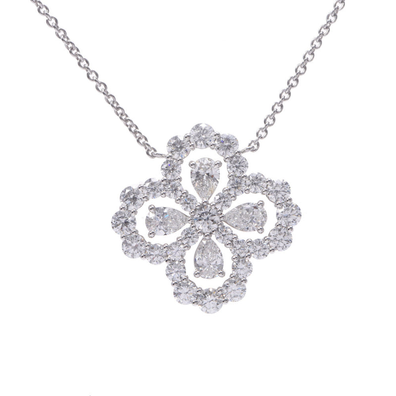 0.80 cttw Loop style Flower Cluster Diamonds Necklace 14K Gold-G,SI  (G-H/SI1-SI2) – Glitz Design