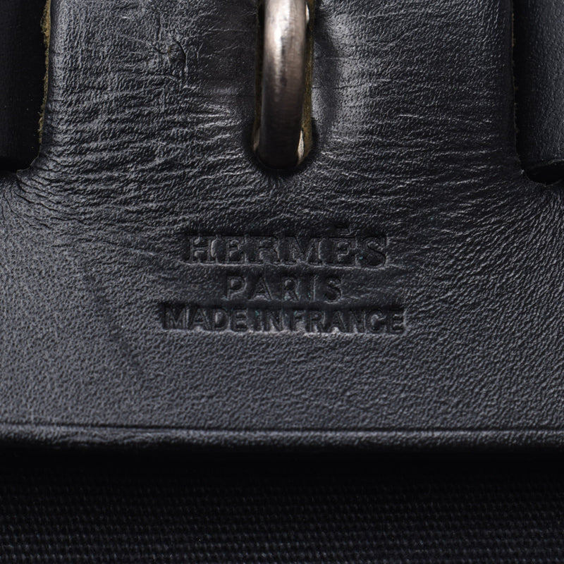 Hermes Hermes Ele Bag Ad PM Black Silver Bracket □ G Engraved (around 2003) Unisex Towal Ash Leather Rucks Day Pack B Rank Used Silgrin