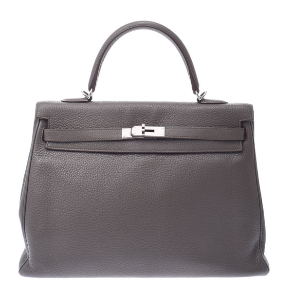 Hermes Hermes Kelly Amazon 35 Ethan Silver Bracket□R手柄（2014年左右）女性的Triyo钢密克手提包B排名使用水池