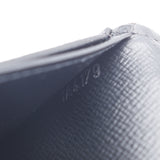 路易威登路易威登Damier Graphit Portfoille长黑色N62227男士Dumier Graphit Canvas钱包A-Rank使用Silgrin