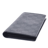 路易威登路易威登Damier Graphit Portfoille长黑色N62227男士Dumier Graphit Canvas钱包A-Rank使用Silgrin