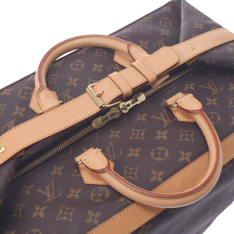 louis vuitton cruiser travel bag in brown monogram canvas and natural  leather