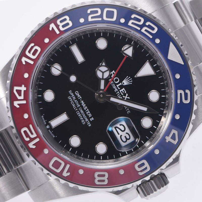 [Cash Special price] ROLEX Rolex GMT Master 2 Blue / Red Bezel 2021 New Oyster Bless Specifications 126710BLRO Men's SS Automatic Wound Black Table Unused Silgrin