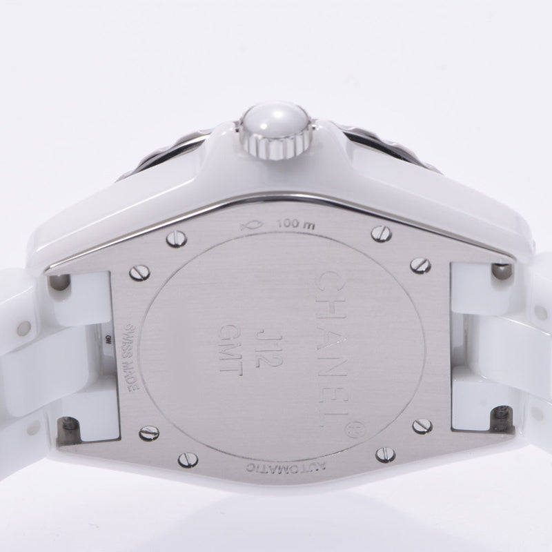 Chanel Chanel J12 38MM GMT H3103男士白色陶瓷/ SS手表自动伤口白色航班A-Rank使用过Silgrin