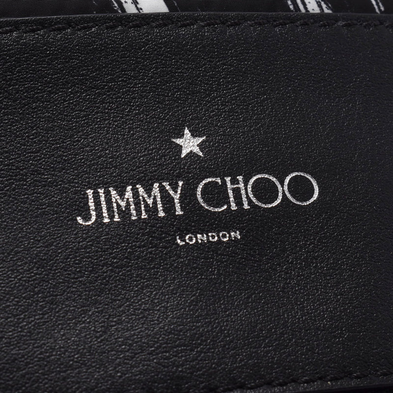 Jimmy Choo Jimmy Choo背包黑色/白色男女通用尼龙皮革Ruck日包未使用的Silgrin