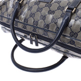 GUCCI Gucci GG Crystal 2way Outlet Navy 278302 Unisex PVC Canvas / Leather Boston Bag A-Rank Used Sinkjo