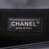 CHANEL シャネル ボーイシャネル チェーンショルダー 黒 アンティーク調シルバー金具 レディース ラムスキン ショルダーバッグ ABランク 中古 銀蔵