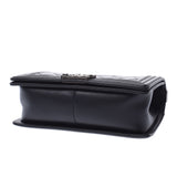 CHANEL シャネル ボーイシャネル チェーンショルダー 黒 アンティーク調シルバー金具 レディース ラムスキン ショルダーバッグ ABランク 中古 銀蔵