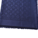 Louis Vuitton Louis Vuitton Monogram 紺 M72412 Unisex Silk 60% Wool 40% Shall Unused Single