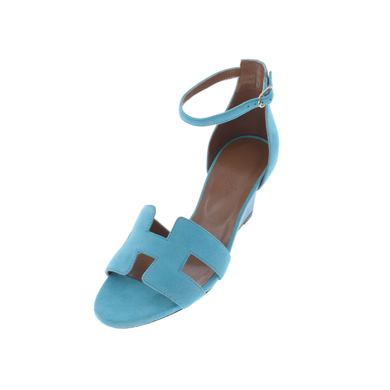 Hermes legends sandals 37 1 / 2 Turquoise women's bliss sandals