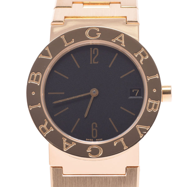 BVLGARI Bulgari Burgari Burgari 30 BB30GGD Boys YG Watch Quartz Black Table A-Rank Used Silgrin