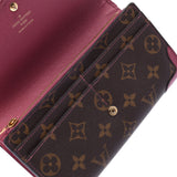 Louis Vuitton Louis Vuitton Monogram Retiro Portfoy Usara Rose Bruyer M61184 Women's Monogram Canvas Long Wallet AB Rank Used Sinkjo