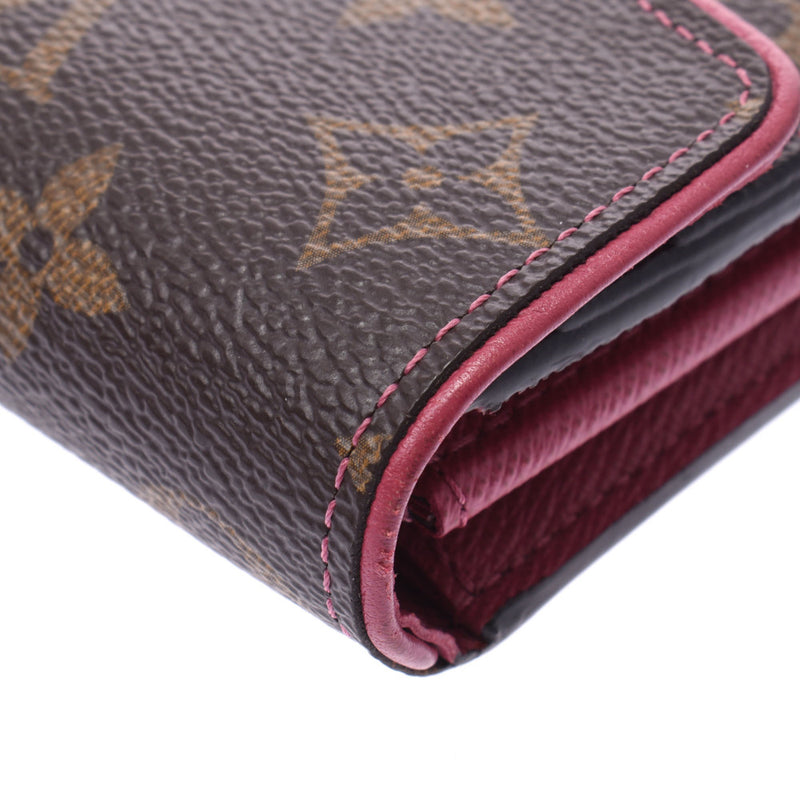 Louis Vuitton Louis Vuitton Monogram Retiro Portfoy Usara Rose Bruyer M61184 Women's Monogram Canvas Long Wallet AB Rank Used Sinkjo