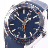 OMEGA Omega Seamaster GMT Good Planet 232.32.44.22.03.001 Men's SS / Rubber Watch Automatic Wound Blue Shape A-Rank Used Sinkjo