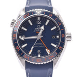 OMEGA Omega Seamaster GMT Good Planet 232.32.44.22.03.001 Men's SS / Rubber Watch Automatic Wound Blue Shape A-Rank Used Sinkjo