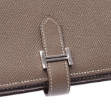 Hermes Baan Souffle OP OP silver wrap up ladies' Epson Wallet