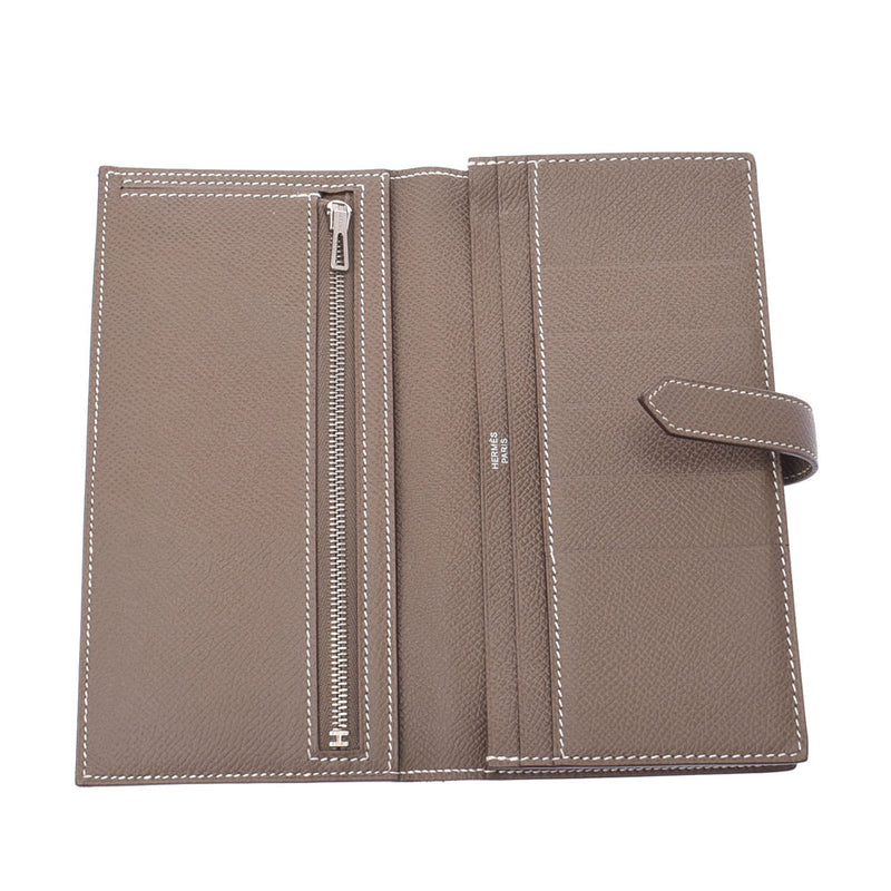 Hermes Baan Souffle OP OP silver wrap up ladies' Epson Wallet