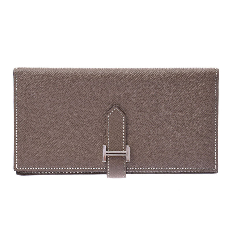 Hermes Baan Souffle OP OP silver wrap up ladies' Epson Wallet