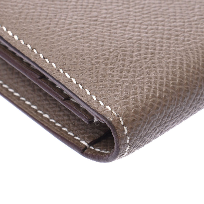 Hermes Baan Souffle OP OP silver wrap up ladies' Epson Wallet