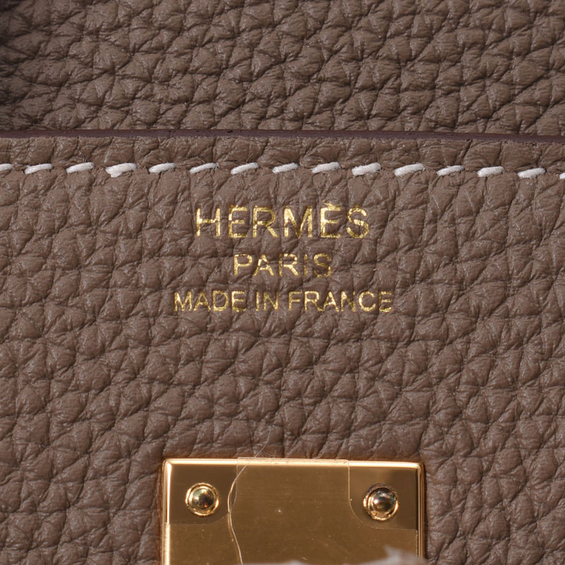 Hermes Hermes Burkin 25 Ethpop Palladium Bracket Z Engraved (around 2021) Women's Togo Handbag New Silgrin