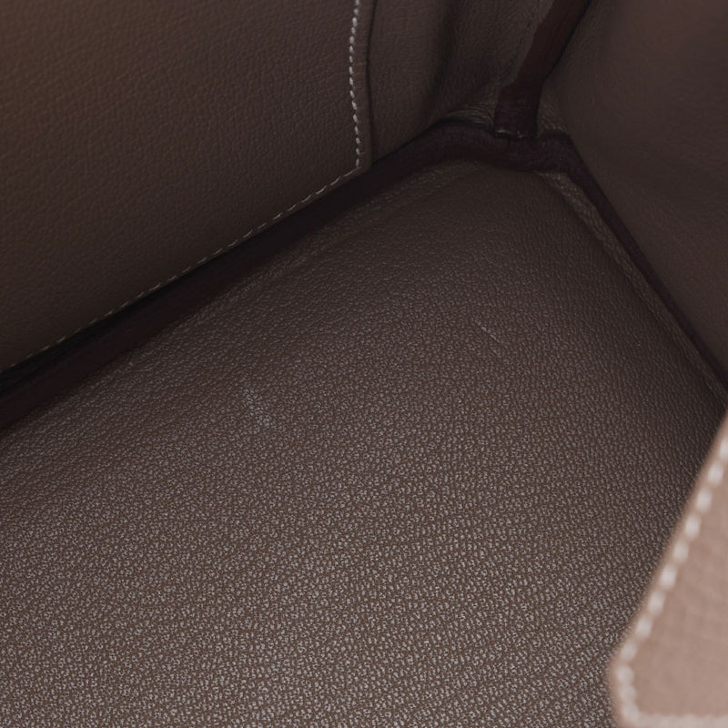 Hermes Hermes Burkin 25 Ethpop Palladium Bracket Z Engraved (around 2021) Women's Togo Handbag New Silgrin