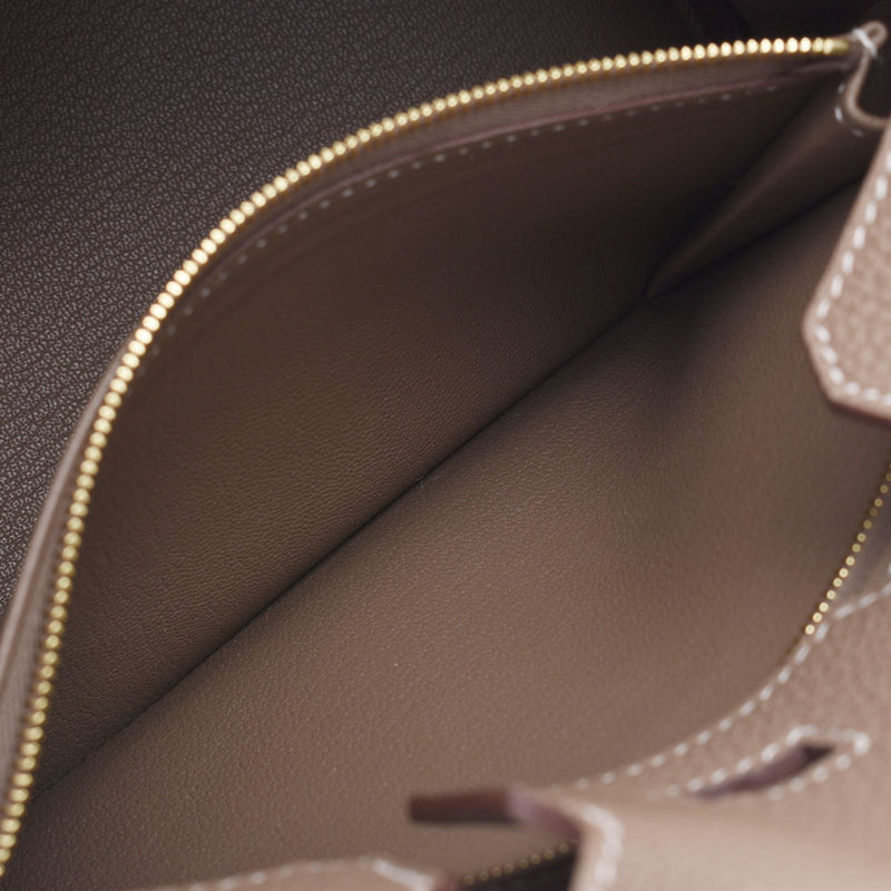 Hermes Hermes Burkin 25 Ethpop Palladium Bracket Z Engraved (around 2021) Women's Togo Handbag New Silgrin