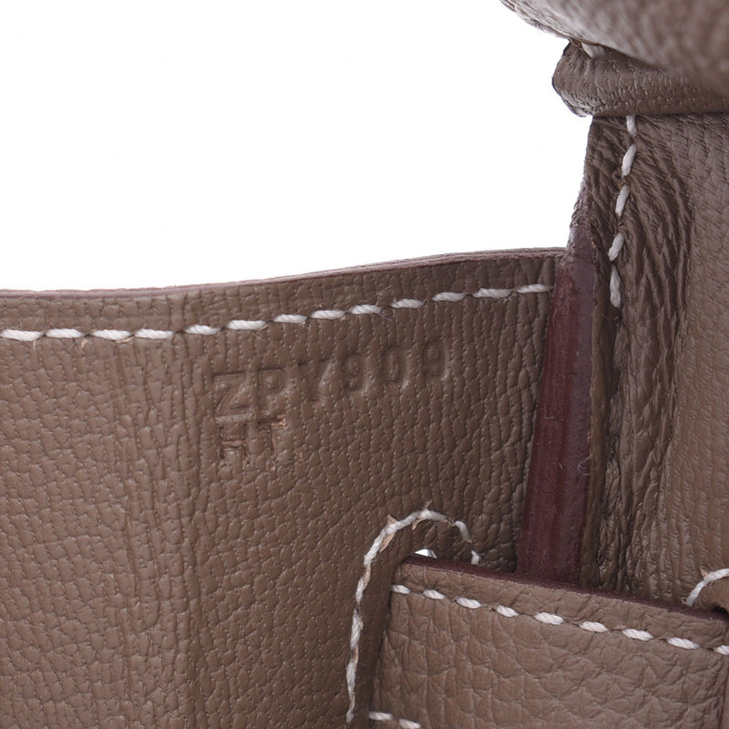 Hermes Hermes Burkin 25 Ethpop Palladium Bracket Z Engraved (around 2021) Women's Togo Handbag New Silgrin