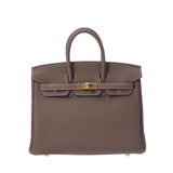 Hermes Hermes Burkin 25 Ethpop Palladium Bracket Z Engraved (around 2021) Women's Togo Handbag New Silgrin