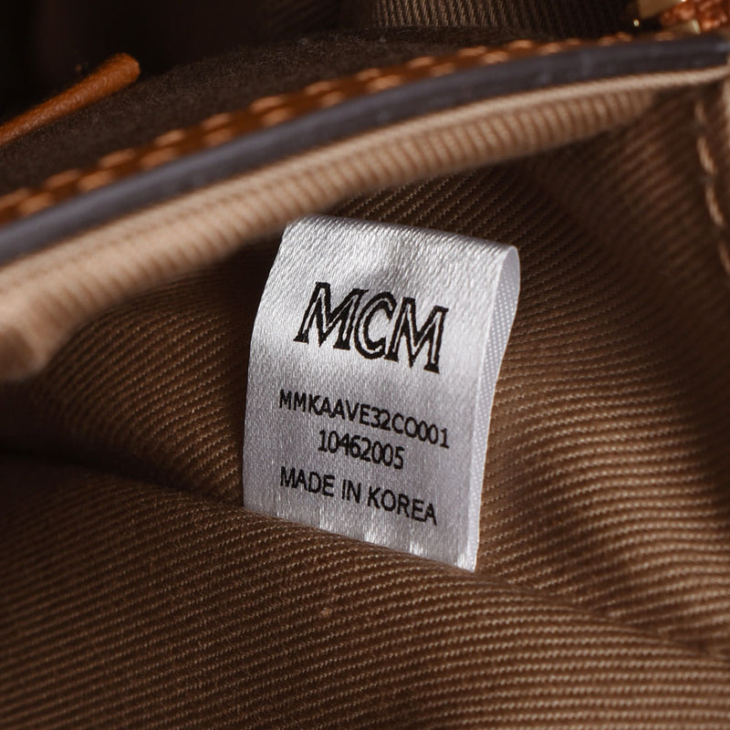 MCM MCM Moem Backpack Strob Tea UniSEX皮革披肩·天包未使用的Silgrin