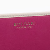 BVLGARI Bulgari Burgal Burgari Large Wallet White Gold Bracket Unisex Leather Long Wallet AB Rank Used Silgrin