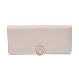 BVLGARI Bulgari Burgal Burgari Large Wallet White Gold Bracket Unisex Leather Long Wallet AB Rank Used Silgrin