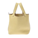 HERMES エルメス ピコタンロック PM  ジョーヌプッサン(黄色) シルバー金具 X刻印(2016年頃) レディース トリヨンクレマンス ハンドバッグ ABランク 中古 銀蔵