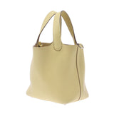 HERMES エルメス ピコタンロック PM  ジョーヌプッサン(黄色) シルバー金具 X刻印(2016年頃) レディース トリヨンクレマンス ハンドバッグ ABランク 中古 銀蔵