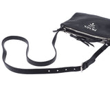 PRADA Prada Vittellofenix Black Unisex Leather Shoulder Bag AB Rank Used Ginzo
