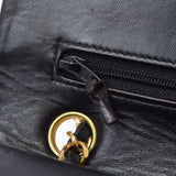 CHANEL Chanel Matrasse Chain Shoulder Double Lid 25cm Black Gold Bracket Ladies Ram Skin Shoulder Bag B Rank Used Ginzo